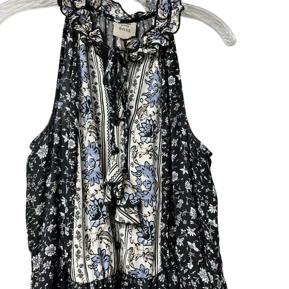 Knox Rose Sleeveless Floral Tiered Romantic Maxi Dress Cottagecore M (2804) - Picture 3 of 7